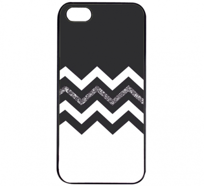 เคสพลาสติก ไอโฟน 5-5s Black and white